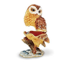 Load image into Gallery viewer, Bejeweled Owl Trinket Box