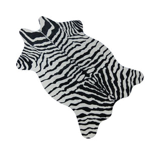 Zebra/Cow Goat Printed Carpet Velvet Imitation Leather Rugs Cowhide Animal Skins Natural Shape Carpets Decoration Mats