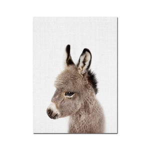 Baby Animal Posters and Prints  Rabbite Giraffe Elephant Canvas Painting Nursery Wall Art Nordic Picture Kids Room Decoration