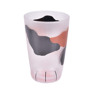 300ml Mug Heat-resistant Glass Cat Cup Tiger Paws Office Matte Cat Paws Creative Milk Coffee Cup Cute Children Drink Bottle