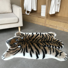 Load image into Gallery viewer, tiger printed Rug Cow Leopard Tiger Printed Cowhide faux skin leather NonSlip Antiskid Mat 94x100CM Animal print Carpet