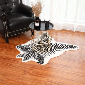 tiger printed Rug Cow Leopard Tiger Printed Cowhide faux skin leather NonSlip Antiskid Mat 94x100CM Animal print Carpet