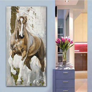GoldLife Modern Horse Canvas Painting Animals wall art Pop Poster Painting Big Size Canvas Painting for Living Room No Frame