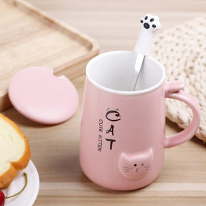400Ml Cute Cat Cafe Coffee Mug Drinking Cups Large Capacity Style Ceramic Milk Juice Breakfast Mugs Water Tea Big Cup Drinkware