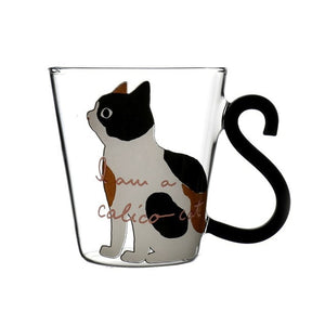 Justdolife 250ml Cute Creative Cat Milk Coffee Mug Water Glass Mug Cup Tea Cup Cartoon Kitty Home Office Cup For Fruit Juice
