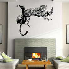 Load image into Gallery viewer, African Piebald Leopard Portrait Wall Sticker Cats Feline Animal Panthera Pardus Poster Decal Porch Living Room Home Decor Mural
