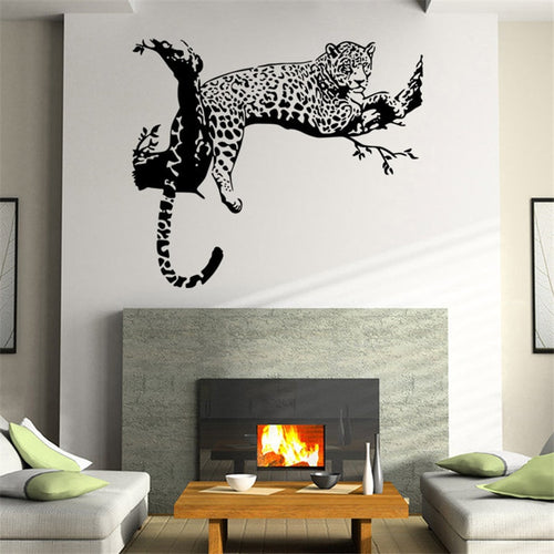 African Piebald Leopard Portrait Wall Sticker Cats Feline Animal Panthera Pardus Poster Decal Porch Living Room Home Decor Mural